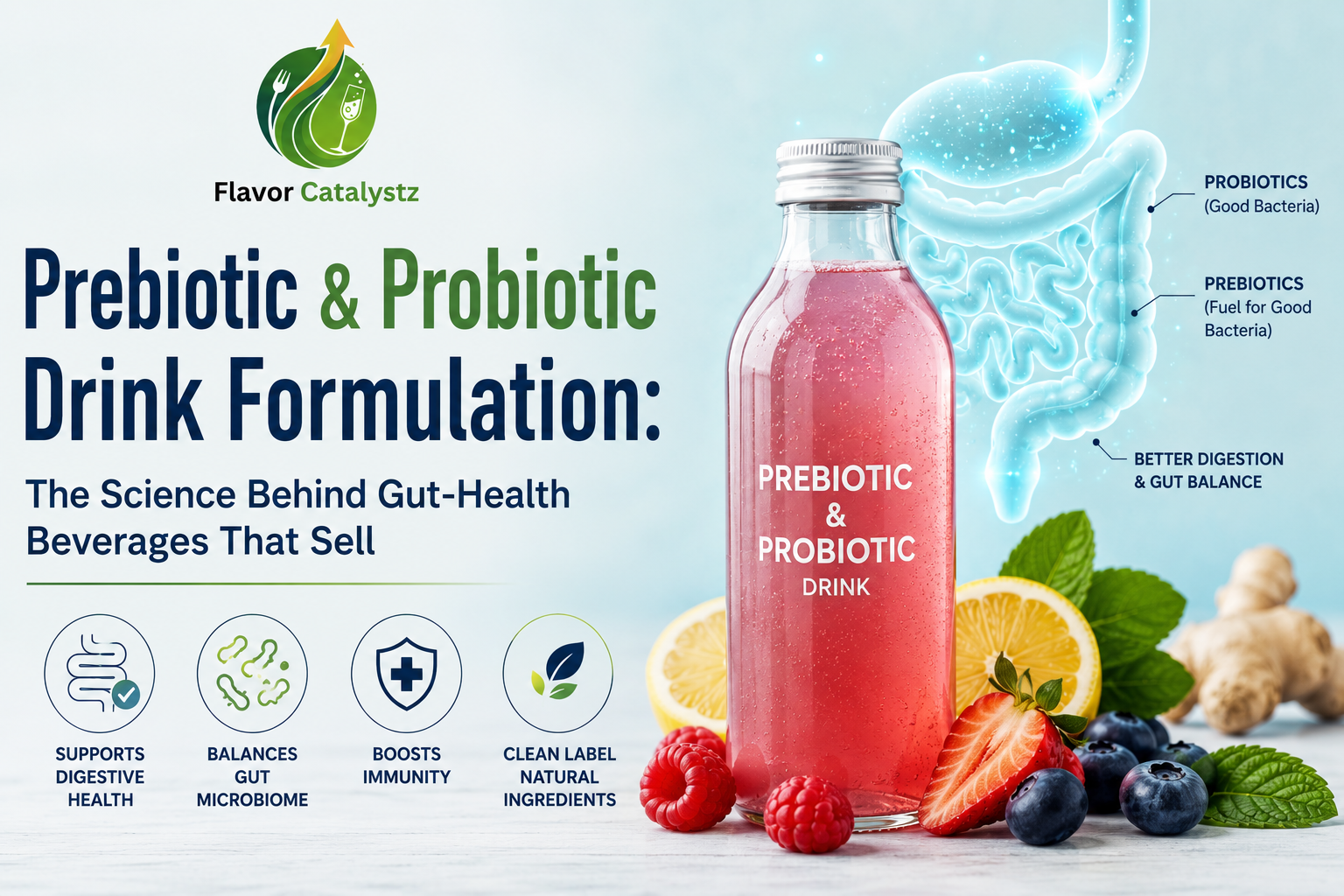 Prebiotic & Probiotic Drink Formulation: The Science Behind Gut-Health Beverages That Sell