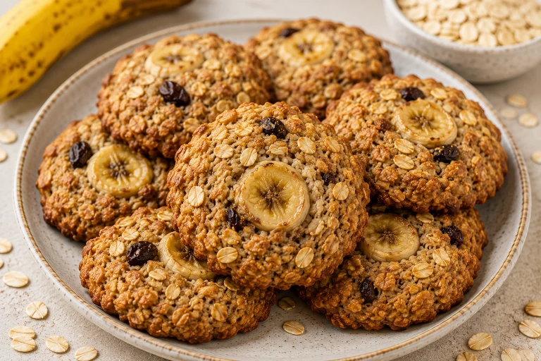 Banana Oat Breakfast Cookies