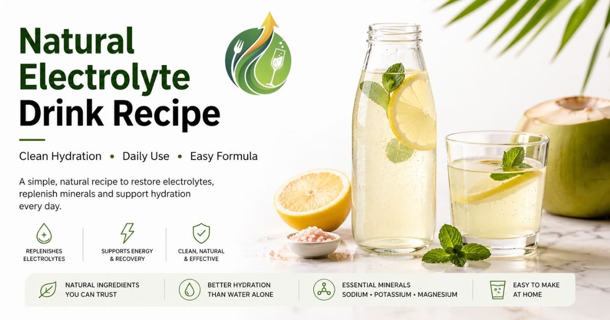 Natural Electrolyte Drink Recipe (Clean Hydration Guide for Daily Use)